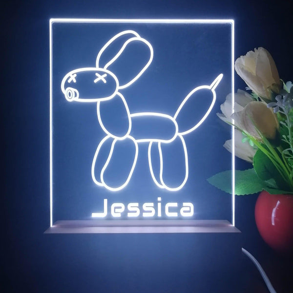 ADVPRO Balloon Dog Personalized Tabletop LED neon sign st5-p0084-tm - White