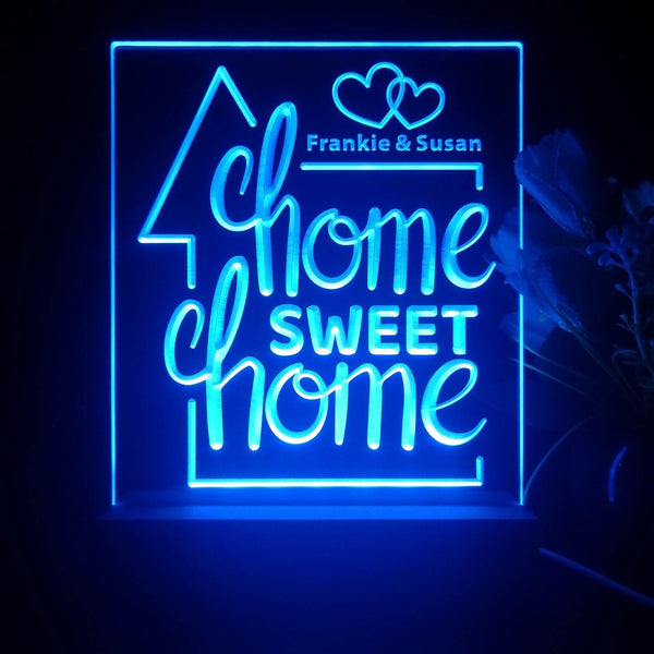 ADVPRO Home sweet home Personalized Tabletop LED neon sign st5-p0085-tm - Blue