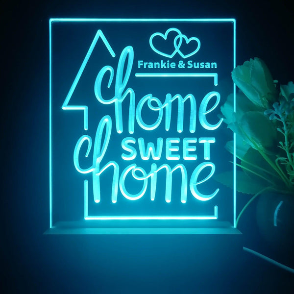 ADVPRO Home sweet home Personalized Tabletop LED neon sign st5-p0085-tm - Sky Blue