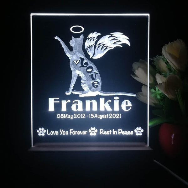 ADVPRO Love you forever, rest in peace – cat Personalized Tabletop LED neon sign st5-p0089-tm - White