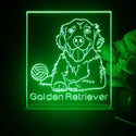 ADVPRO Golden Retriever Personalized Tabletop LED neon sign st5-p0090-tm - Green