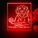 ADVPRO Golden Retriever Personalized Tabletop LED neon sign st5-p0090-tm - Red