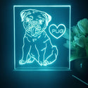 ADVPRO Pug Personalized Tabletop LED neon sign st5-p0091-tm - Sky Blue