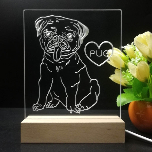 ADVPRO Pug Personalized Tabletop LED neon sign st5-p0091-tm - 7 Color