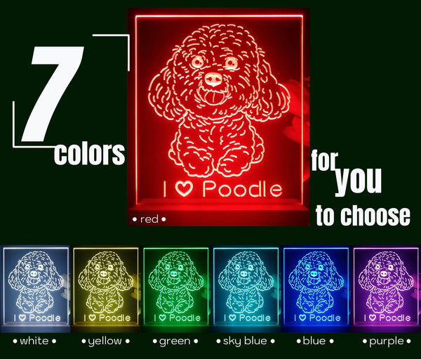 ADVPRO Poodle Personalized Tabletop LED neon sign st5-p0092-tm