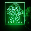 ADVPRO Poodle Personalized Tabletop LED neon sign st5-p0092-tm - Green
