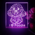 ADVPRO Poodle Personalized Tabletop LED neon sign st5-p0092-tm - Purple