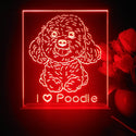 ADVPRO Poodle Personalized Tabletop LED neon sign st5-p0092-tm - Red