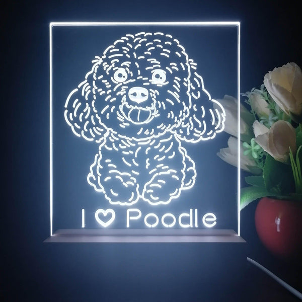 ADVPRO Poodle Personalized Tabletop LED neon sign st5-p0092-tm - White