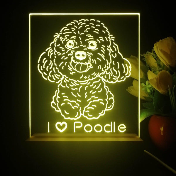 ADVPRO Poodle Personalized Tabletop LED neon sign st5-p0092-tm - Yellow