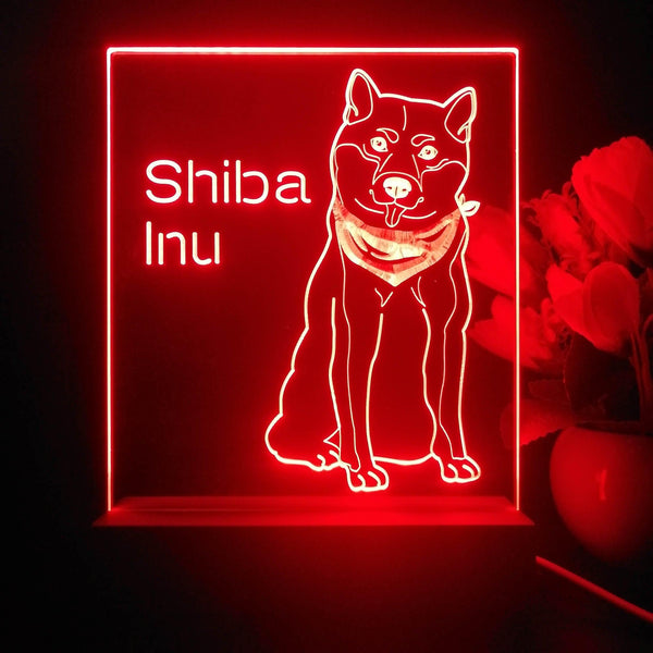 ADVPRO Shiba Inu Personalized Tabletop LED neon sign st5-p0093-tm - Red