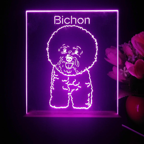 ADVPRO Bichon Personalized Tabletop LED neon sign st5-p0094-tm - Purple