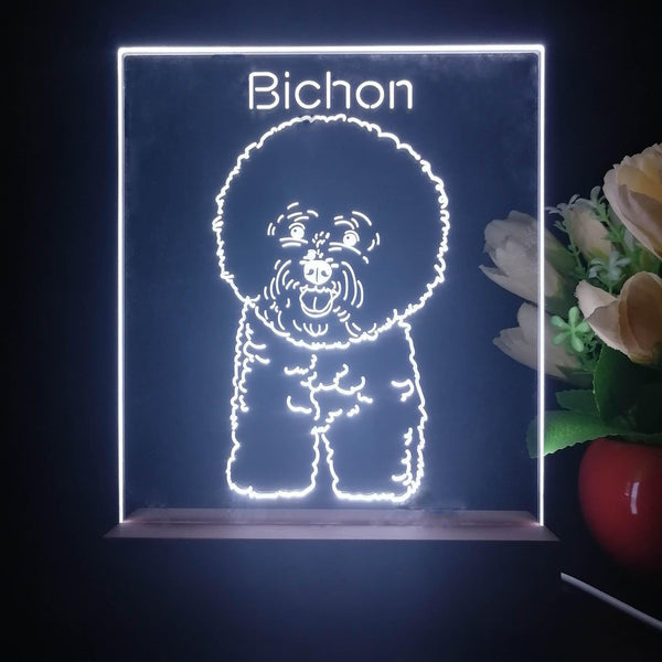 ADVPRO Bichon Personalized Tabletop LED neon sign st5-p0094-tm - White