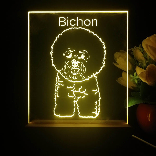 ADVPRO Bichon Personalized Tabletop LED neon sign st5-p0094-tm - Yellow