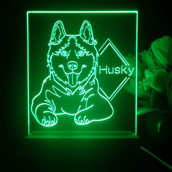 ADVPRO Husky Personalized Tabletop LED neon sign st5-p0095-tm - Green