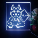 ADVPRO Husky Personalized Tabletop LED neon sign st5-p0095-tm - White