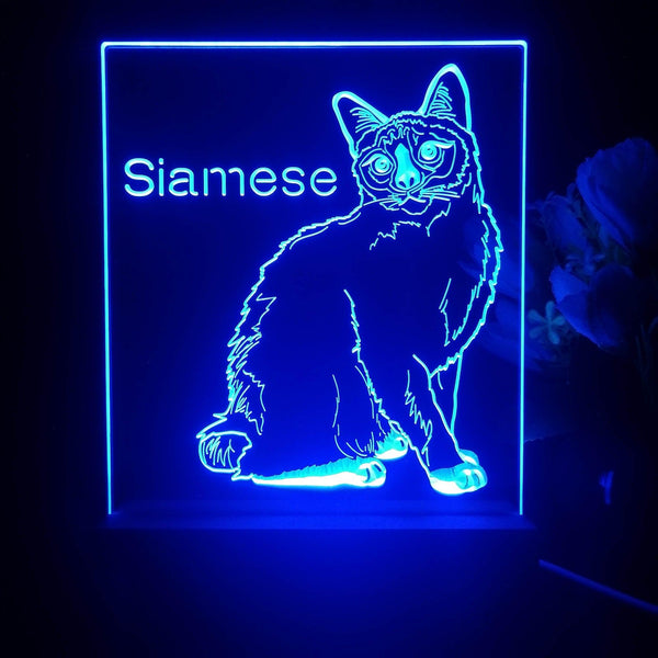 ADVPRO Siamese Personalized Tabletop LED neon sign st5-p0096-tm - Blue