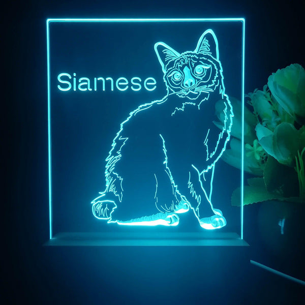 ADVPRO Siamese Personalized Tabletop LED neon sign st5-p0096-tm - Sky Blue