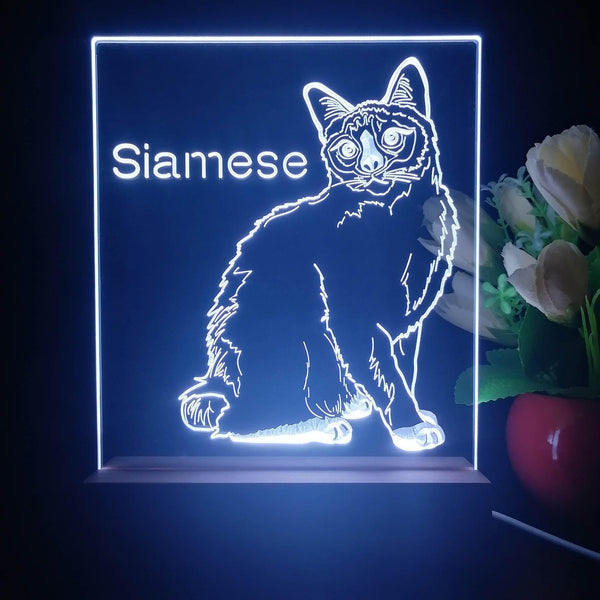 ADVPRO Siamese Personalized Tabletop LED neon sign st5-p0096-tm - White