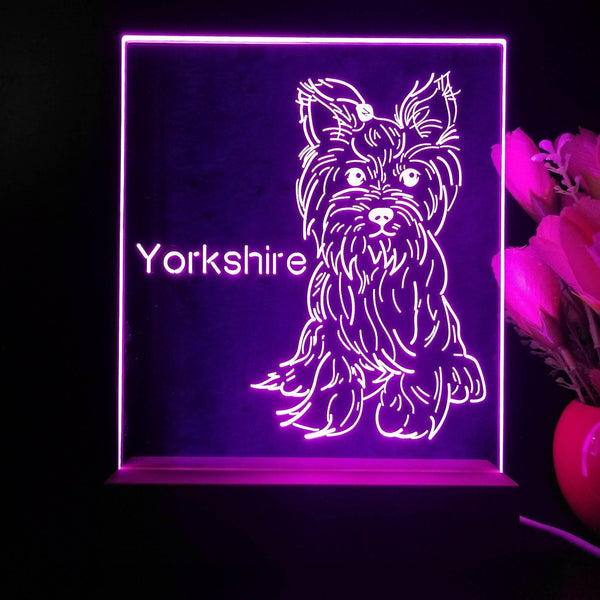 ADVPRO Yorkshire Personalized Tabletop LED neon sign st5-p0098-tm - Purple