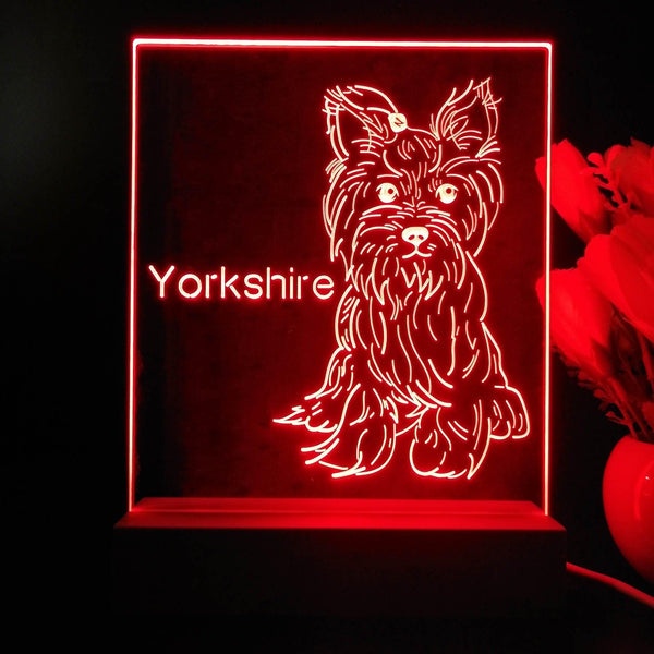 ADVPRO Yorkshire Personalized Tabletop LED neon sign st5-p0098-tm - Red