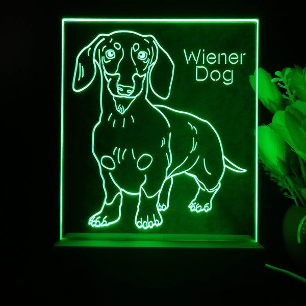 ADVPRO Wiener Dog Personalized Tabletop LED neon sign st5-p0100-tm - Green