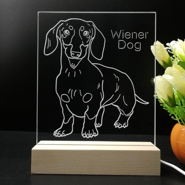ADVPRO Wiener Dog Personalized Tabletop LED neon sign st5-p0100-tm - 7 Color