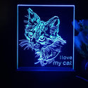 ADVPRO I love my cat Personalized Tabletop LED neon sign st5-p0101-tm - Blue