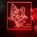ADVPRO I love my cat Personalized Tabletop LED neon sign st5-p0101-tm - Red