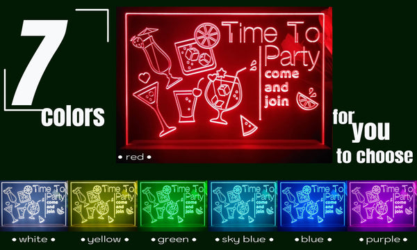 ADVPRO Time to party come and join Tabletop LED neon sign st5-j5001