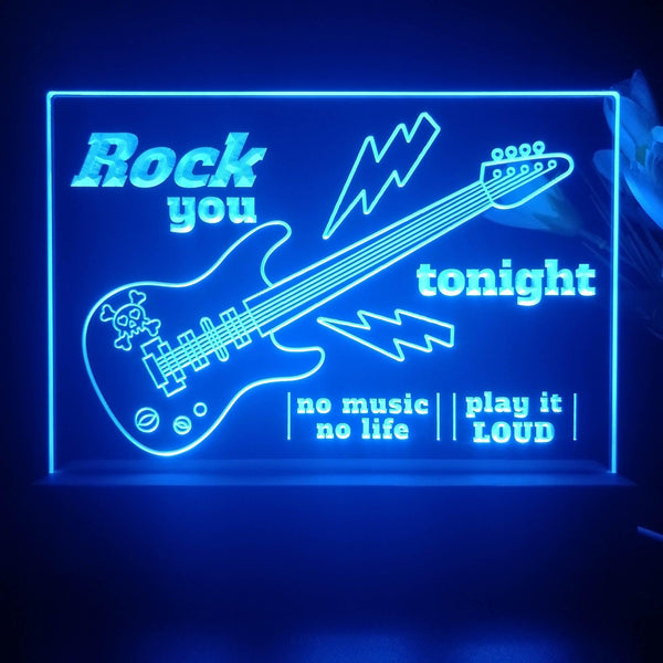 ADVPRO Rock you tonight Tabletop LED neon sign st5-j5003 - Blue