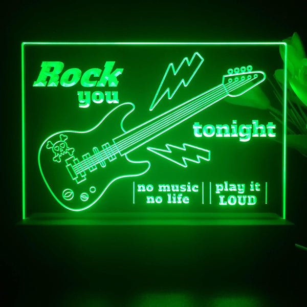 ADVPRO Rock you tonight Tabletop LED neon sign st5-j5003 - Green