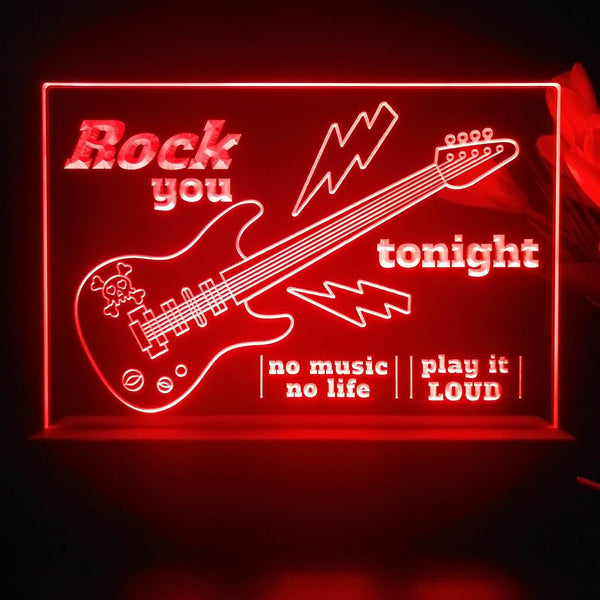 ADVPRO Rock you tonight Tabletop LED neon sign st5-j5003 - Red