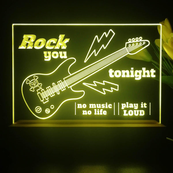 ADVPRO Rock you tonight Tabletop LED neon sign st5-j5003 - Yellow