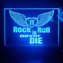 ADVPRO Rock N Roll is never die01 Tabletop LED neon sign st5-j5004 - Blue