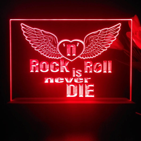 ADVPRO Rock N Roll is never die01 Tabletop LED neon sign st5-j5004 - Red