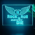 ADVPRO Rock N Roll is never die01 Tabletop LED neon sign st5-j5004 - Sky Blue