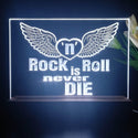 ADVPRO Rock N Roll is never die01 Tabletop LED neon sign st5-j5004 - White