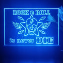 ADVPRO Rock N Roll is never die02 Tabletop LED neon sign st5-j5005 - Blue