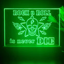 ADVPRO Rock N Roll is never die02 Tabletop LED neon sign st5-j5005 - Green