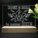ADVPRO Rock N Roll is never die02 Tabletop LED neon sign st5-j5005 - 7 Color