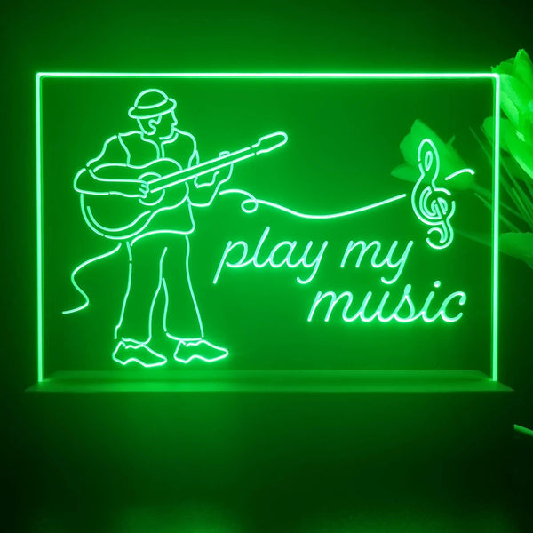 ADVPRO play my music Tabletop LED neon sign st5-j5006 - Green