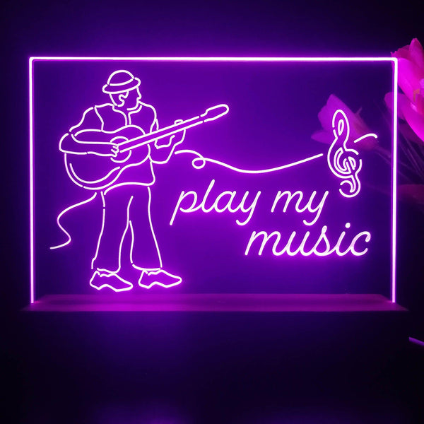 ADVPRO play my music Tabletop LED neon sign st5-j5006 - Purple