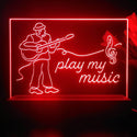 ADVPRO play my music Tabletop LED neon sign st5-j5006 - Red
