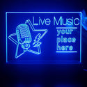 ADVPRO Live Music_Your place here Tabletop LED neon sign st5-j5007 - Blue