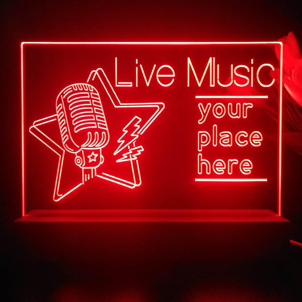 ADVPRO Live Music_Your place here Tabletop LED neon sign st5-j5007 - Red