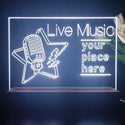 ADVPRO Live Music_Your place here Tabletop LED neon sign st5-j5007 - White