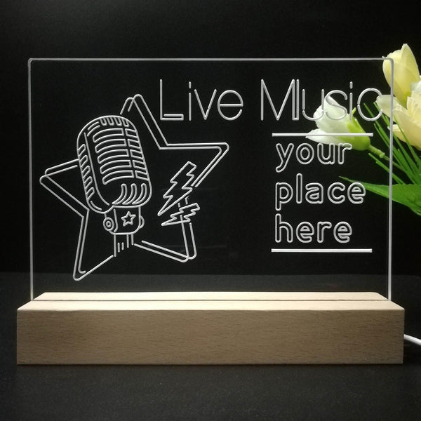 ADVPRO Live Music_Your place here Tabletop LED neon sign st5-j5007 - 7 Color