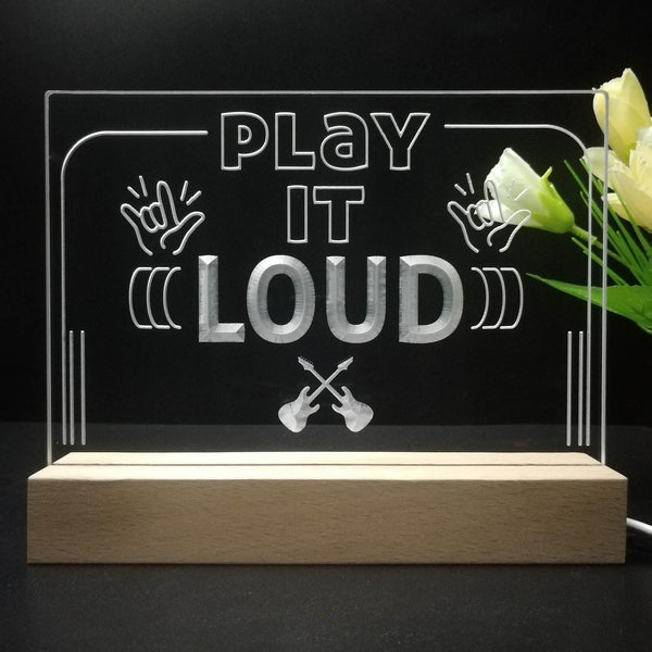 ADVPRO Play it LOUD Tabletop LED neon sign st5-j5008 - 7 Color