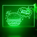 ADVPRO I love burger Tabletop LED neon sign st5-j5009 - Green